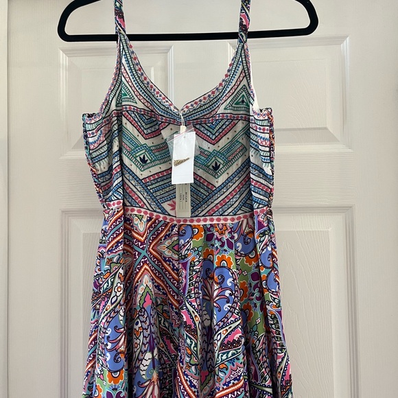 NWT Masters Multicolor Geometric Maxi Dress - Picture 5 of 12